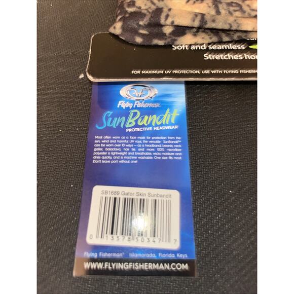 Flying Fisherman SunBandit Multifunctional Bandana Gator Skin - Picture 3 of 5